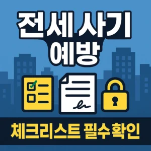 전세 사기 예방