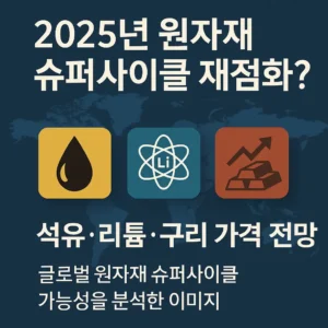 2025년 원자재 슈퍼사이클 석유·리튬·구리 가격 전망