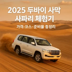 2025 두바이 사막 사파리, 사막을 달리는 4WD 차량