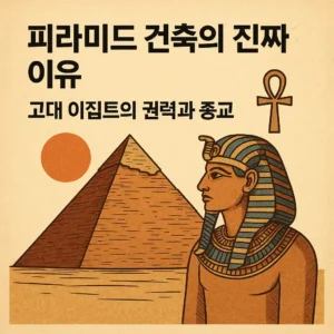 고대 이집트 피라미드와 파라오, 태양신 상징이 결합된 역사적 일러스트