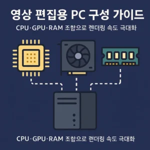 영상 편집용 PC 구성 가이드 – CPU·GPU·RAM 조합으로 렌더링 속도 극대화