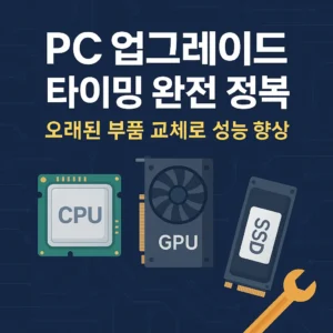 PC 업그레이드 타이밍 완전 정복 – 오래된 부품 교체로 성능 향상