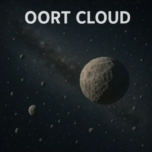 태양계를 구형으로 감싸는 오르트 구름을 사실적으로 표현한 이미지
