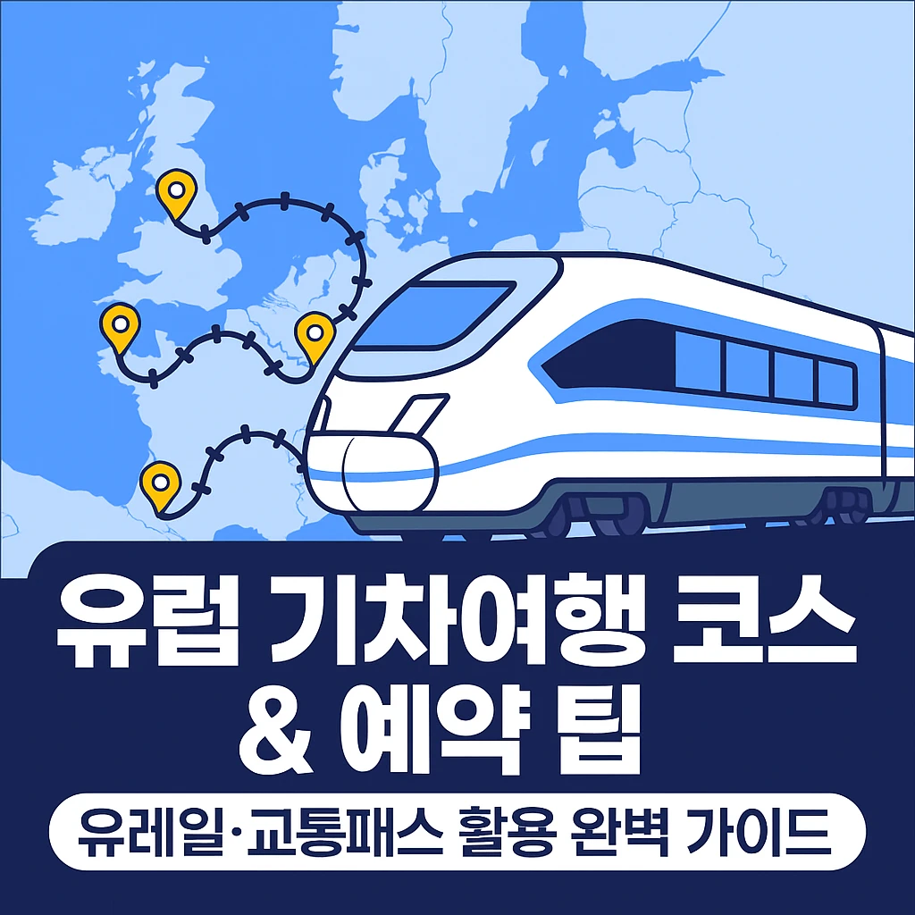 유럽 기차여행 코스와 예약 팁을 담은 가이드 썸네일 – 유레일과 교통패스 활용 완벽 가이드