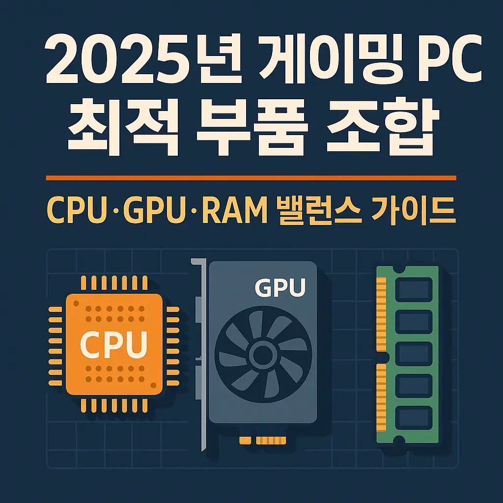 2025년 게이밍 PC 최적 부품 조합 – CPU, GPU, RAM 가이드 썸네일
