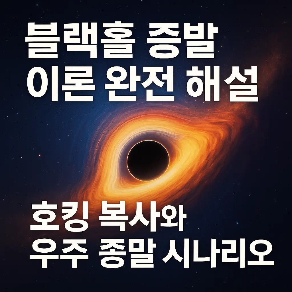 블랙홀 증발 이론 완전 해설 – 호킹 복사와 우주 종말 시나리오